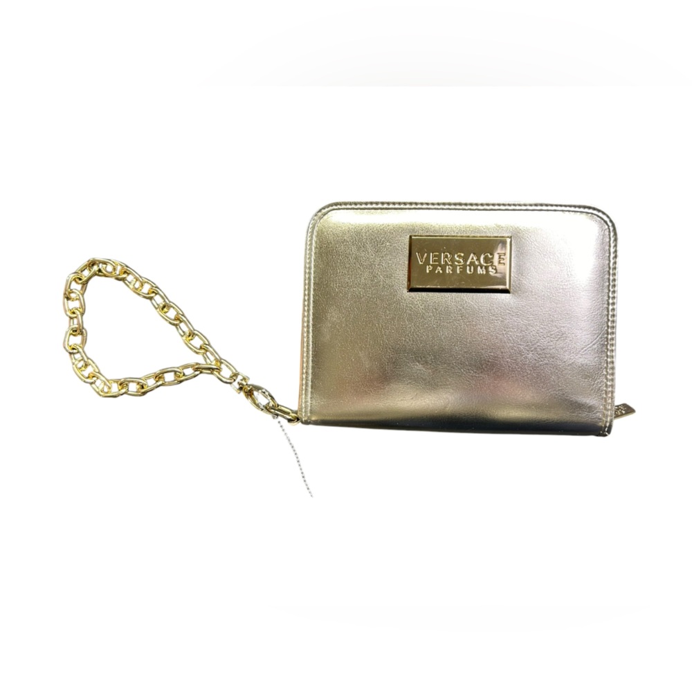 VERSACE Parfum Gold metallic Wallet/Wristlet NWOT